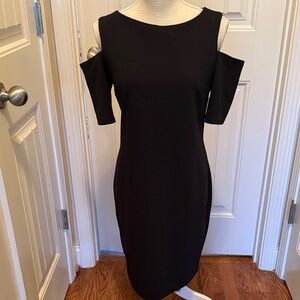 Elegant Black Cold Shoulder Dress